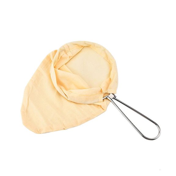 Ywmsfl Milk Teas Cotton Filter Strainer Bag with Stainless Steel Rings for Fine Filtration in Beverage Preparation Not Zippered