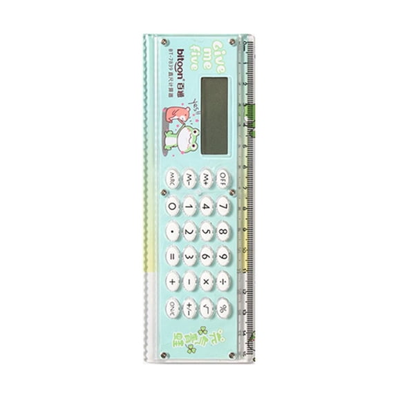 Ywmsfl Mini Portable Calculators Ruler with 8-Digit LED Display 1 x Cell Battery Powered for Smart Calculator Ruler Pocket Size