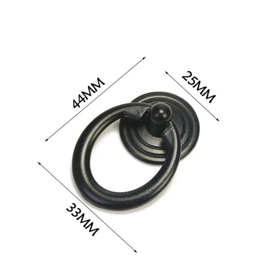 Ywmsfl Mini Retro Drawer Pull Wardrobe Cabinet Round Ring Handle Cupboard Knobs Creative Decor Small Furniture Handle