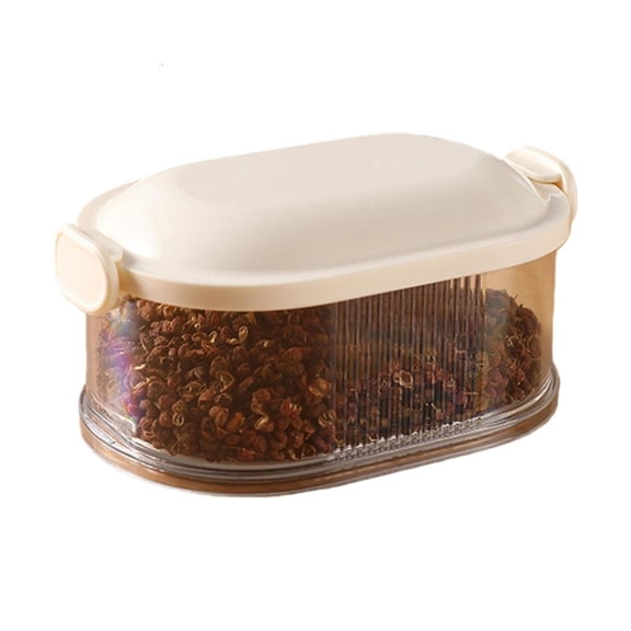 Ywmsfl Modulars Seasoning Storage Box with Visible Cover Transparency Cover Seasoning Holder Household Kitchen Essential