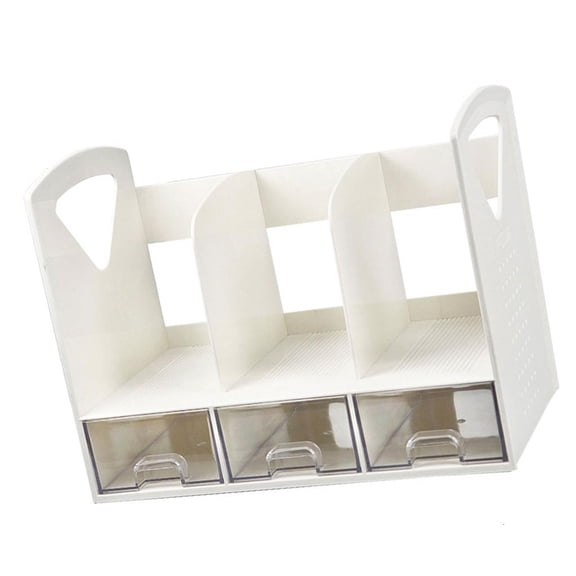 Ywmsfl Multifunction Boodend Desk Organizers with 3 Sliding Drawer Space Saving Book Stand Office Desk Organizers Bookshelf