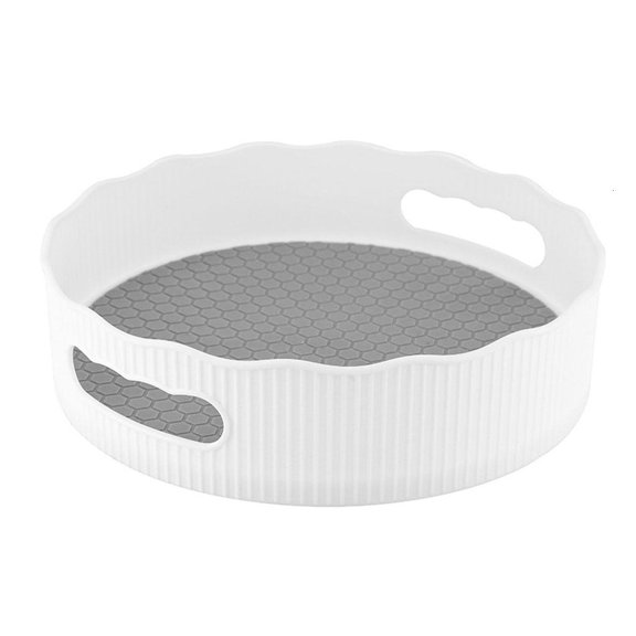 Ywmsfl Multifunction Non-Skid Turntable Storage Basket Box for Creative Kitchen Jar Rotating Tray Food Rack