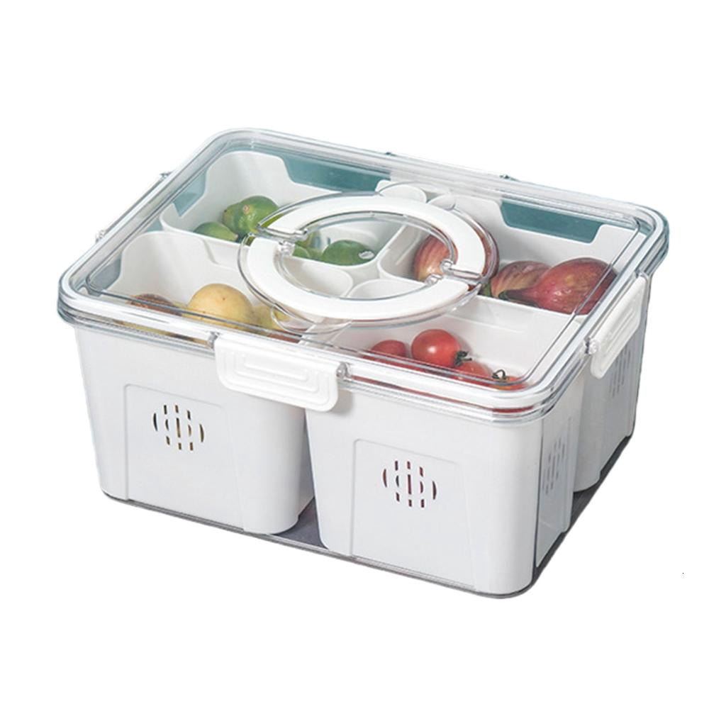 Ywmsfl Multiple Compartment Clear Kitchen Storage Box Featuring ...