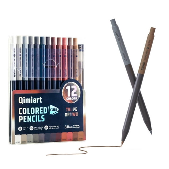 Ywmsfl Pack Of 12 Assorted Colors 3.0mm Soft Leads Mechanical Colored Pencils Oil Based Colored Pencils For Art Hand Projects
