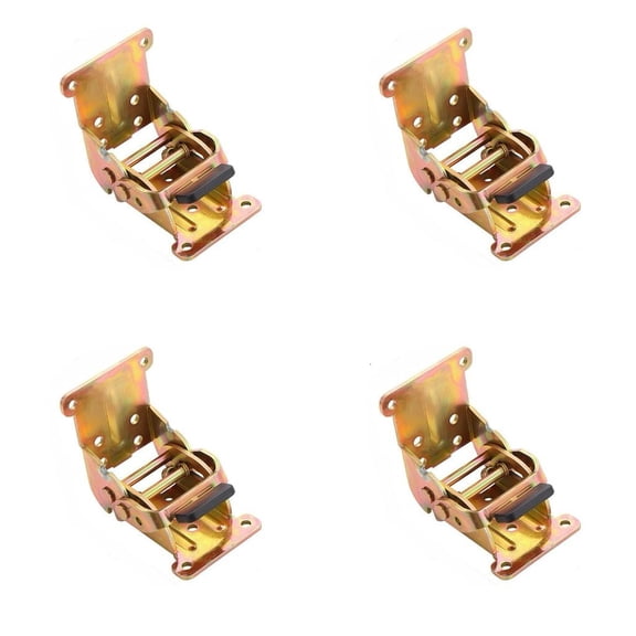 Ywmsfl Pack of 4 Identity Locking Adjustable Hinges Modifiable 0-180 Degrees for Furniture Legs Black Metal Finish