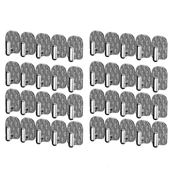 Ywmsfl Pack of 8 Multipurpose Miniature Hooks Featuring Adhesive Backing, Without Tools Required Installation, Const