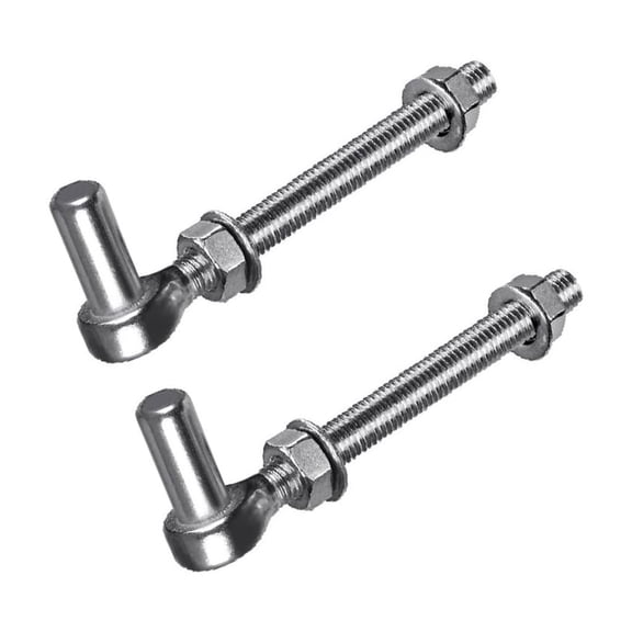 Ywmsfl Pair Steel J Bolt Hinges Long service J Bolt Hinges Pair for Smooth Gate Operate