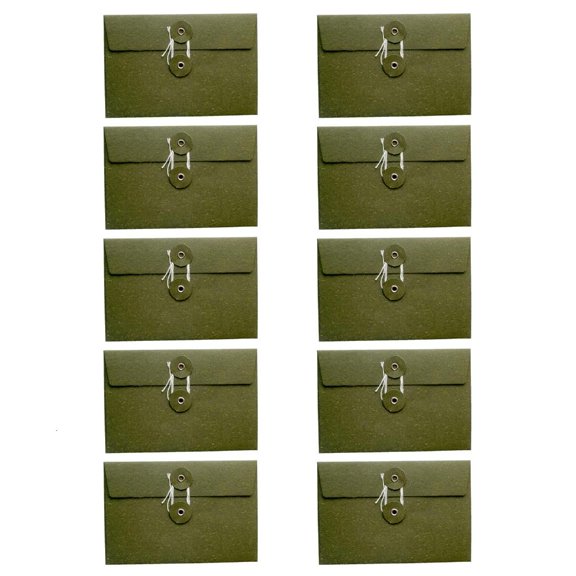 Ywmsfl Paper Envelopes with Button and String for Postcards and Photos Meeting Document Project Contract Bill