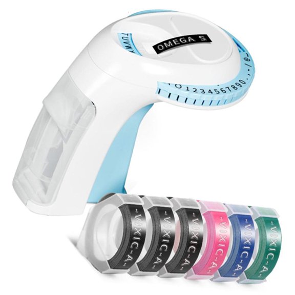 Ywmsfl Portable E975 Label Maker, Manual Embossing Device for Home , Kitchen Storage &
