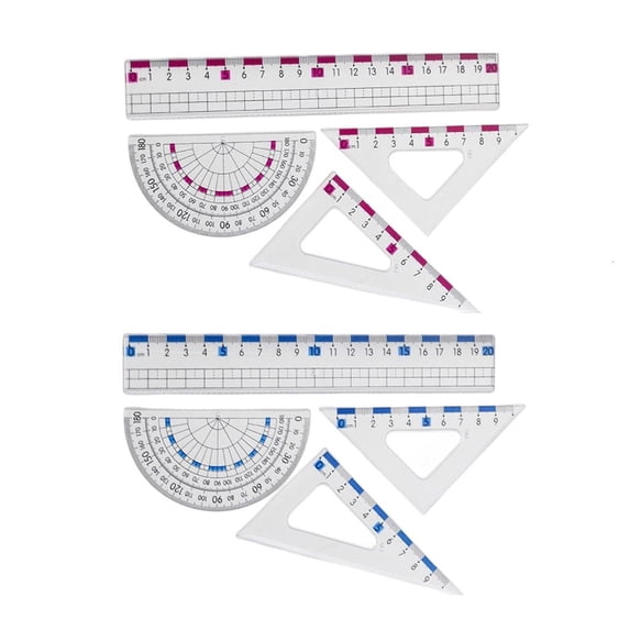 Ywmsfl Professional Geometry Dawing Ruler Set Math Protractor Set Square School Geometry Tool For Students Drafting Measuring