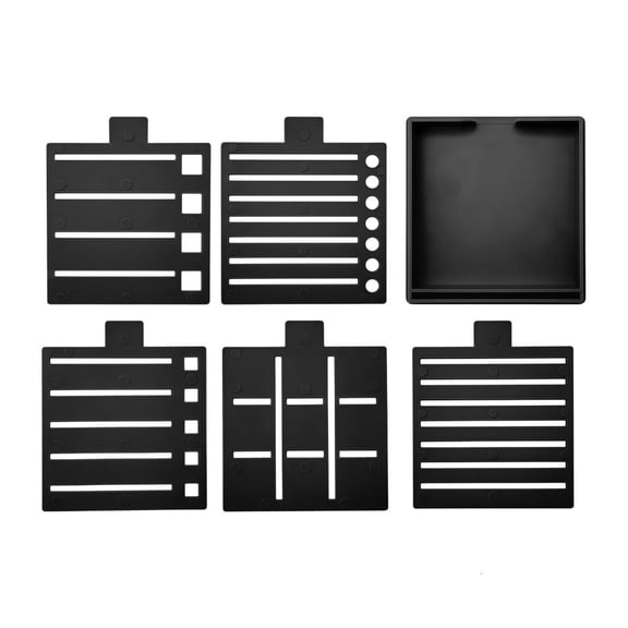 Ywmsfl Professional Memo Pad Stencil Template Systems For Sticky Note Includes Base And Stencils For Efficient Organization
