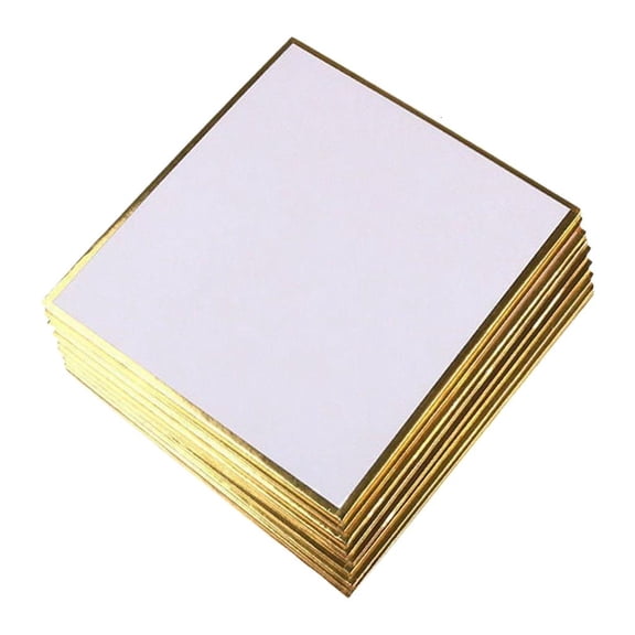 Ywmsfl Professional Square Drawing Paper With Gold Foil Borders Great For Handwriting Practice Convention Signings & Printing