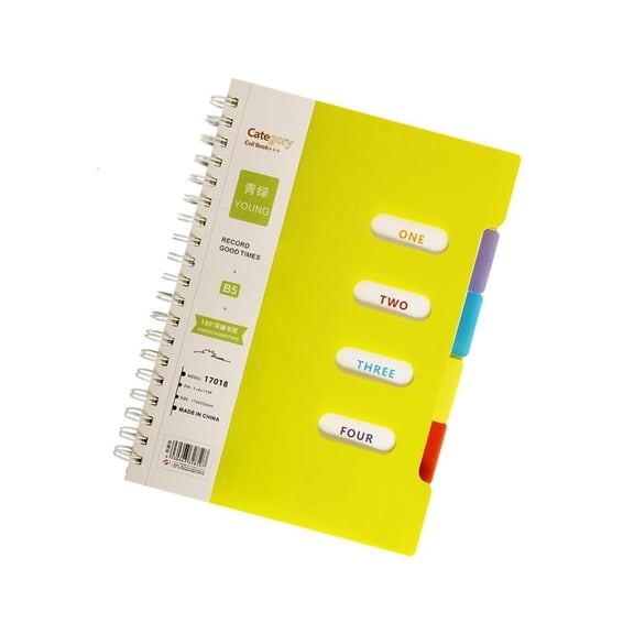 Ywmsfl Reinforced Coil Border Work Planner 25K Sheets Sectioned Pages For Business School Notes B5 Lined Notebook