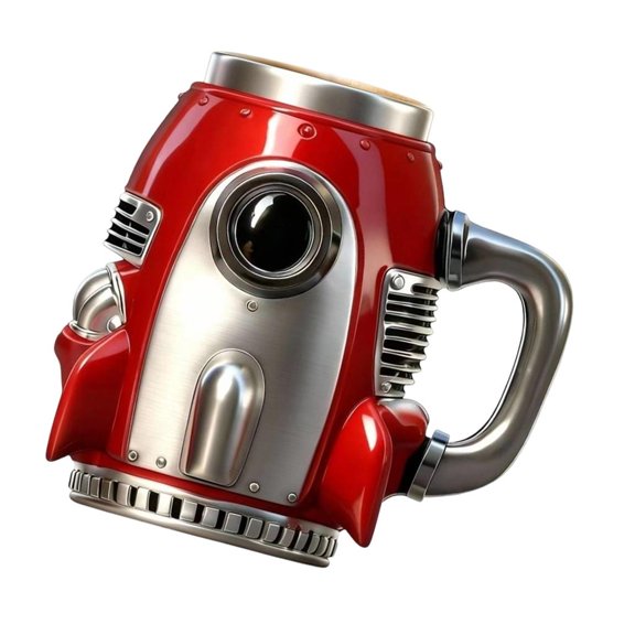 Ywmsfl Resin And Stainless Steels Coffee Cup With Shape Double Walled Space Theme Insulated Mug Unique Drinkware