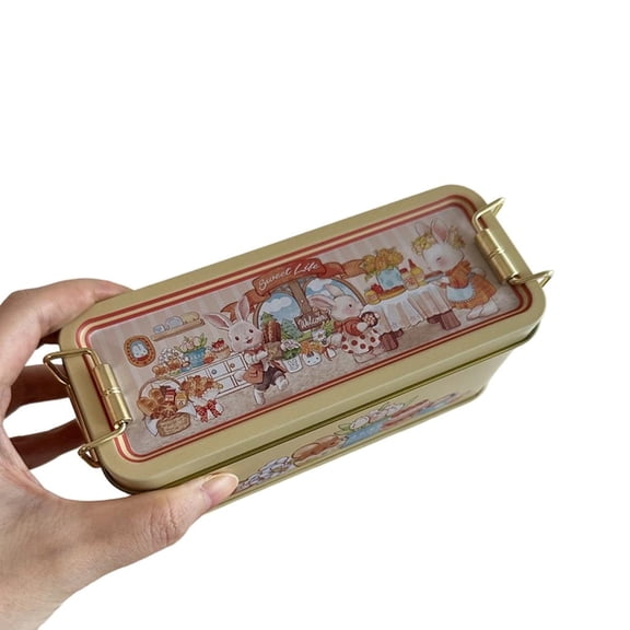 Ywmsfl Retro Decorative Iron Candy Container Airtights Kitchen Storage Tin For Sweets Dry Fruits
