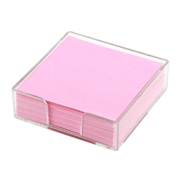 Ywmsfl Reusable Memo Pad Holder Organizers with 200 Sheets Sticky Notes, Clear Box Note Pad Set For Home and Workspaces