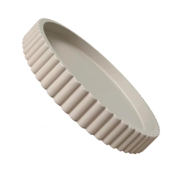 Ywmsfl Round Tray White Resin Plate for Displaying Accessories Coffee Table Decoration Display Tray Storage Organiser