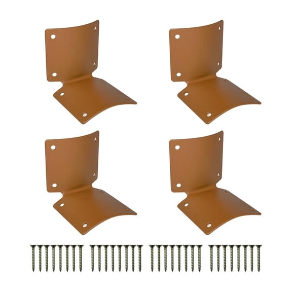 Ywmsfl Rusts Iron Fence Brackets Curved with 90 Degree Angles Design Fence Stabilizers For Wooden Beam Connection