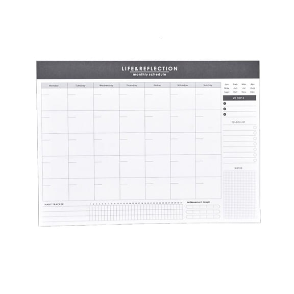 Ywmsfl Schedule Meal Planner Sheets Tear-Off Pad Monthly Calendar Pad Schedule Planner