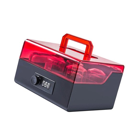 Ywmsfl Secure Password Transparency Stamp Case 5 Compartments Portable Storage Box Official Seal Organiser
