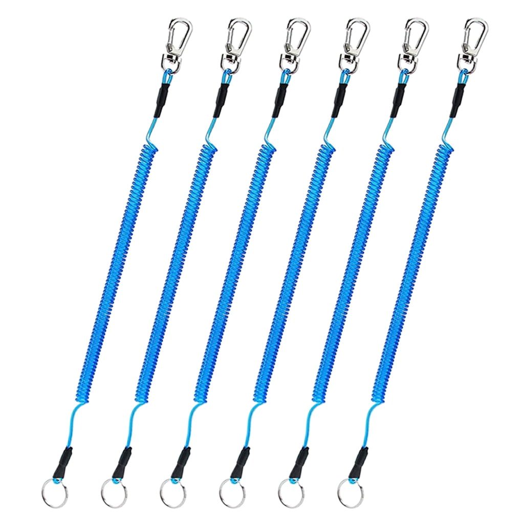 Ywmsfl Set of 6 Safety Boating Rope Retractable Lanyards Fishing Coiled ...