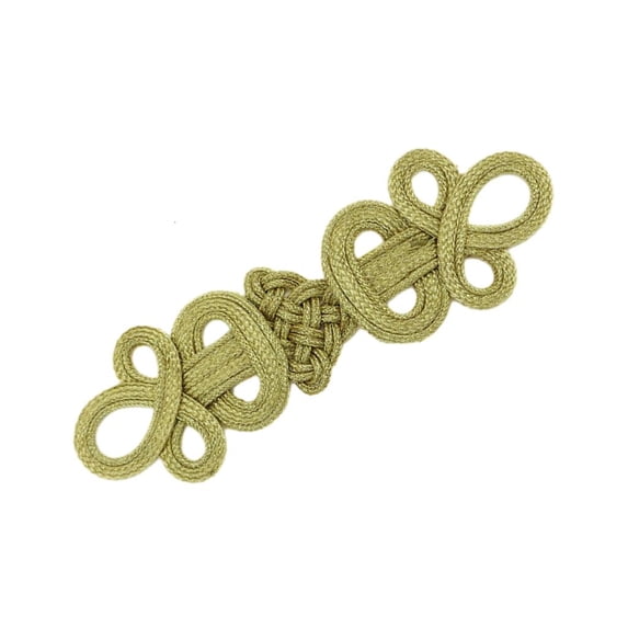 Ywmsfl Sewing Closure Buttons Chinese Knot Gold Silk Fasteners for Tang Suit Dance National Dress Chinese Cheongsam Ornaments