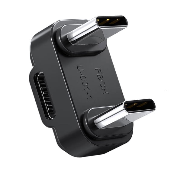 Ywmsfl Simultaneous USB C Charging and Live Streaming OTG Adapter with U Shape Design