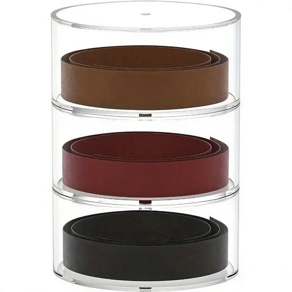 Ywmsfl Space Saving Belt Storage Box With Push Open Lids And excellent Clear Acrylic Construction