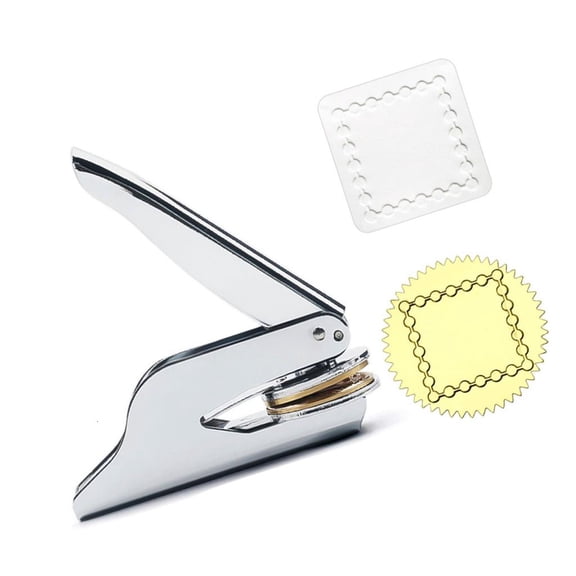 Ywmsfl Steel Embosser Embossing Seal Stamp for Books and Stationeries Seal Labels Embellishments Certificate Seal Labels