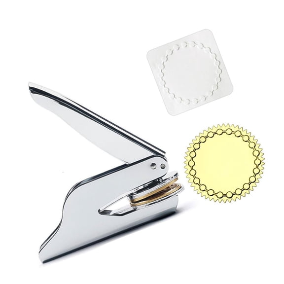 Ywmsfl Steel Embosser Embossing Seal Stamp for Books and Stationeries Seal Labels Embellishments Certificate Seal Labels
