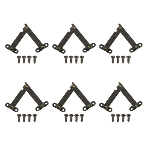 Ywmsfl Strong Small Box Cover Hinges Metal Long Service Rusts Finish Hinges 6pcs for Wooden Jewelry Organizer