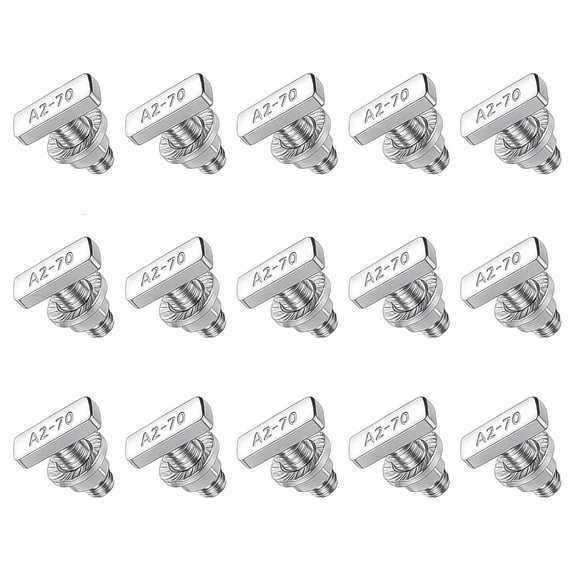 Ywmsfl Strong T Slot Screw Set M8x20mm Hammers Head Design Screws set for Industrial Aluminum Rail & Greenhouse Application