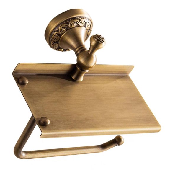 Ywmsfl Sturdy Copper Bath Tissue Stand With Rustproof Designs For Restroom Decoration And Space Saving