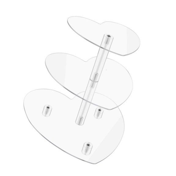 Ywmsfl Stylish 3 Tiered Heart Cupcake Tower Easy Assembly Cake Display Rack Dessert Holder Baking Enthusiasts Accessory