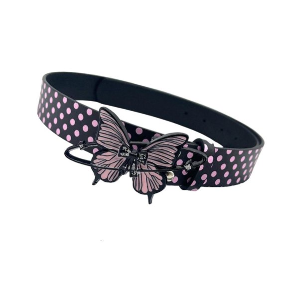 Ywmsfl Fashionable Waist Belt with Metal Butterfly Buckles For Women Casual And Formal Wear Essential Eye Catching 2000s Belt
