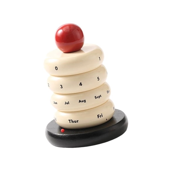 Ywmsfl Tabletop Calendar Rotating Desk Calendar Stand Creative Desktop Decoration for Livingroom Week Month Day Display