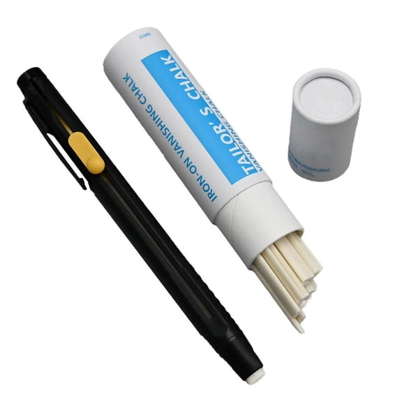 Ywmsfl Tailor Chalk Pen with Refills Press Action Fabric Marker Pen for Fabric Marking Sewing Quilting and Needlework Project