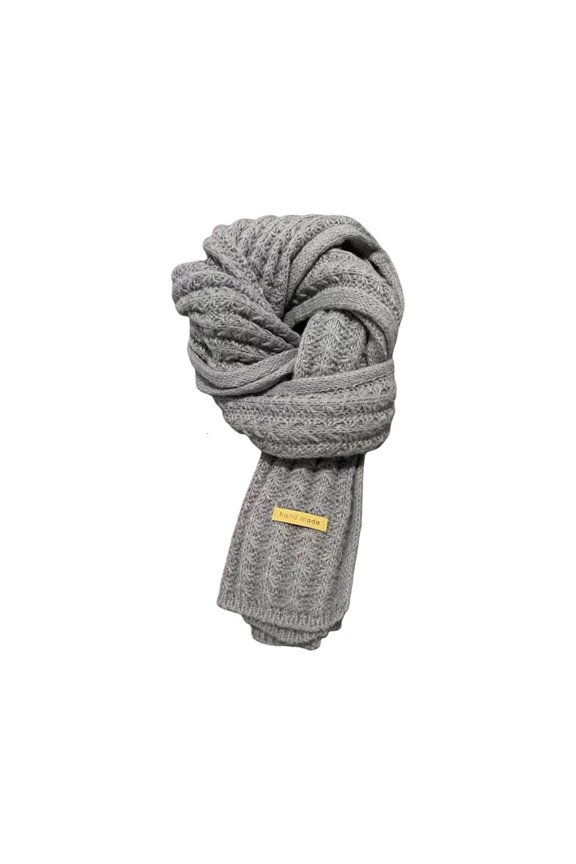Thick Knitted Scarf for Most Ages Unisex Design Long Muffler Color Lightweight Comfortable Neck Warmer