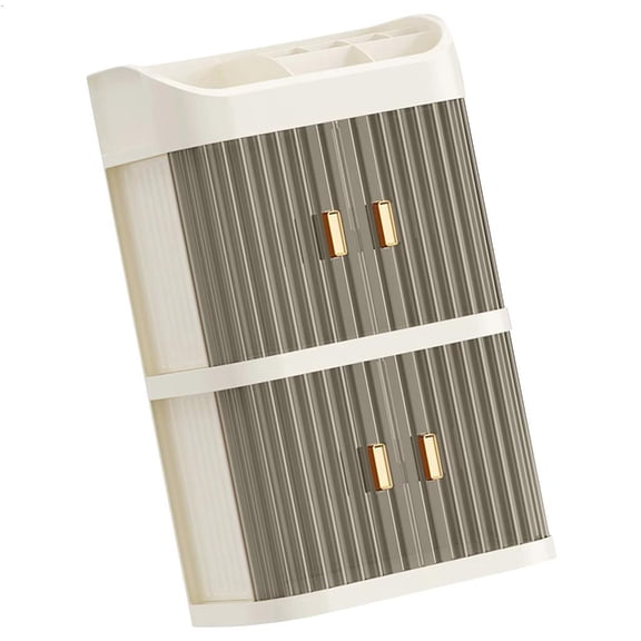 Ywmsfl Triple Layer Makeup Organizers With Clear Door Large Capacity Beauty Accessories Storage For Bedroom Bathroom