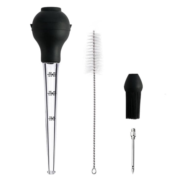 Ywmsfl Turkey Baster Silicone Bulb BBQ Brush Meat Marinade Needle Barbecue Basting Kitchen Assessoy Silicone