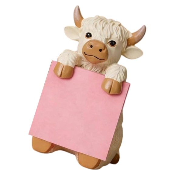 Ywmsfl Unique Cow Themed Note Paper Holder With Stable Base Stationery Organizers For Offices Use And Home Decoration