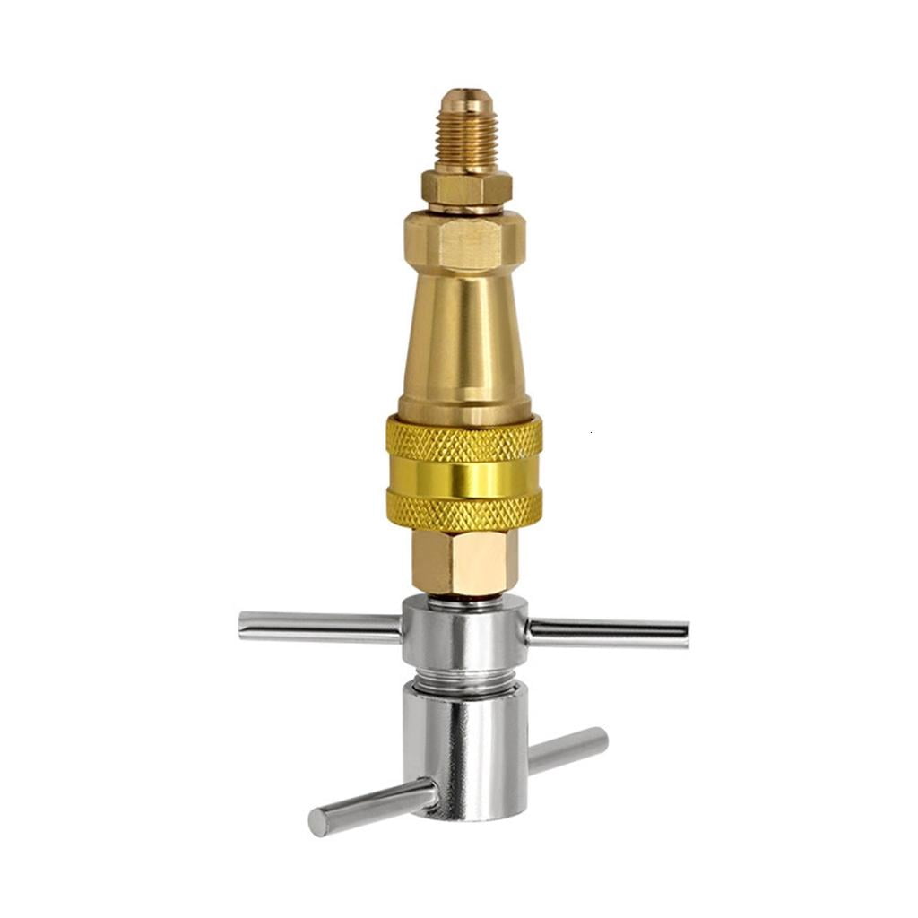 Ywmsfl Universals Refrigerator Refrigerants Filling Quick Connection Tool 1/4inch Refrigerator Quick Coupling Parts Easy to Ins