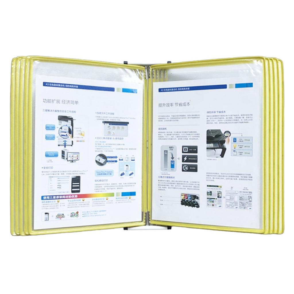 Ywmsfl Wall Mounted Reference System Display Board with 10 Pocket ...