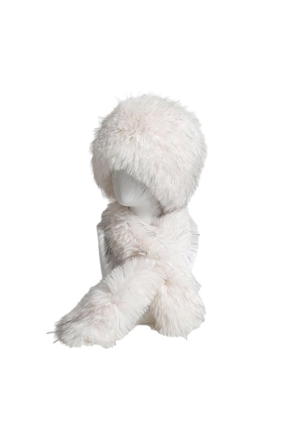 Warm Plush Hat And Scarf Set for Female Outdoor Winter Activity Trapper Hat for Hiking Skiing And Everyday Wear