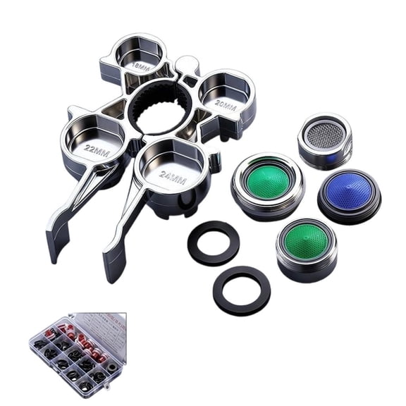 Ywmsfl Water Saving Flows Restrictors Insert with Removal Wrench Tap Bubblers Faucet Caches Aerators for Bathroom or Kitchen