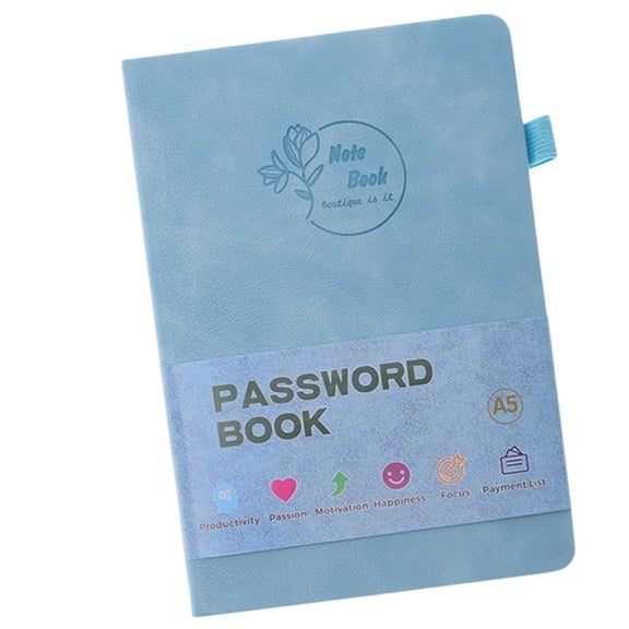 Ywmsfl Waterproof Password Notebook with Elastic Band Portable Address Book for Confidential Notes Storage Contact Management