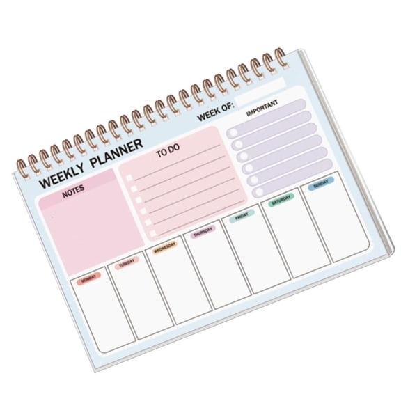 Ywmsfl Weekly Planning Pad Featuring Check Off Section Coil Bounds Pages And Portable Waterproof Cover For Efficient Scheduling