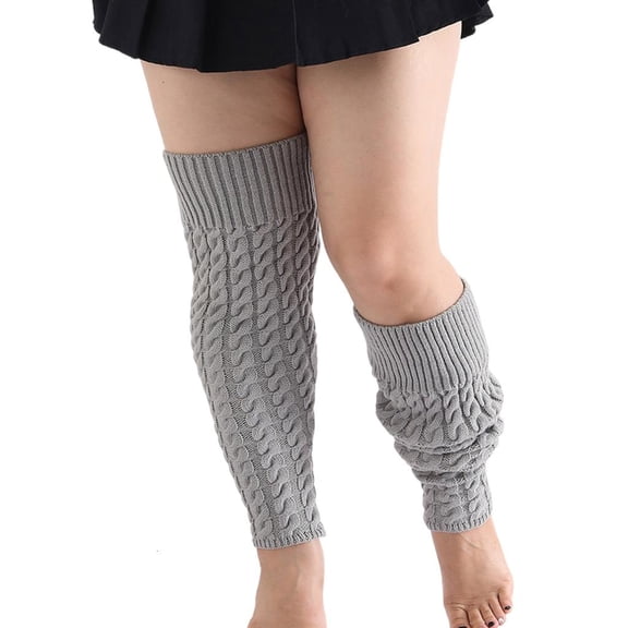 Ywmsfl Women's Girls Thigh High Socks Winter Warm Over the Knee Socks Knitted Boot Socks Fashion Pluses Size Leg Warmers Gifts