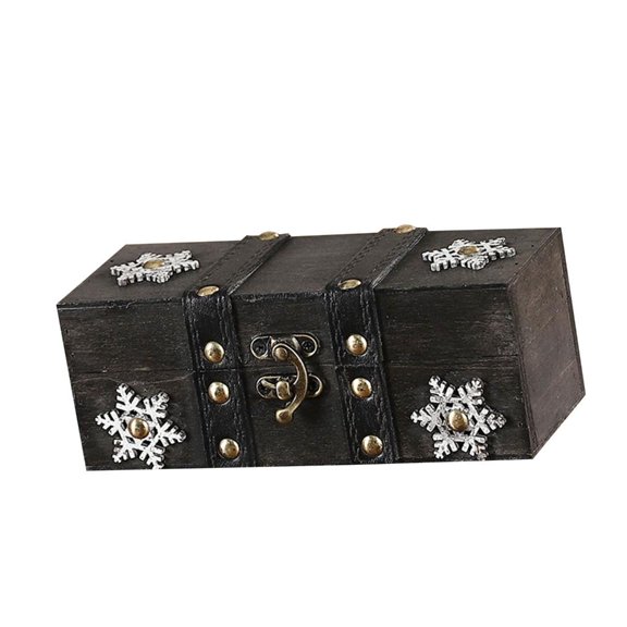 Ywmsfl Wood Jewelry Case Carved Flower Design Delicate 17.8x7x7cm Display Storage Home Storage Box For Collections