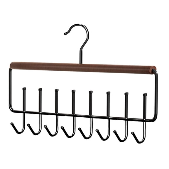 Ywmsfl Wood Multiple Hook Hanger Sturdy Coat Rack For Jackets Belts Purses Entryway Closet Storage
